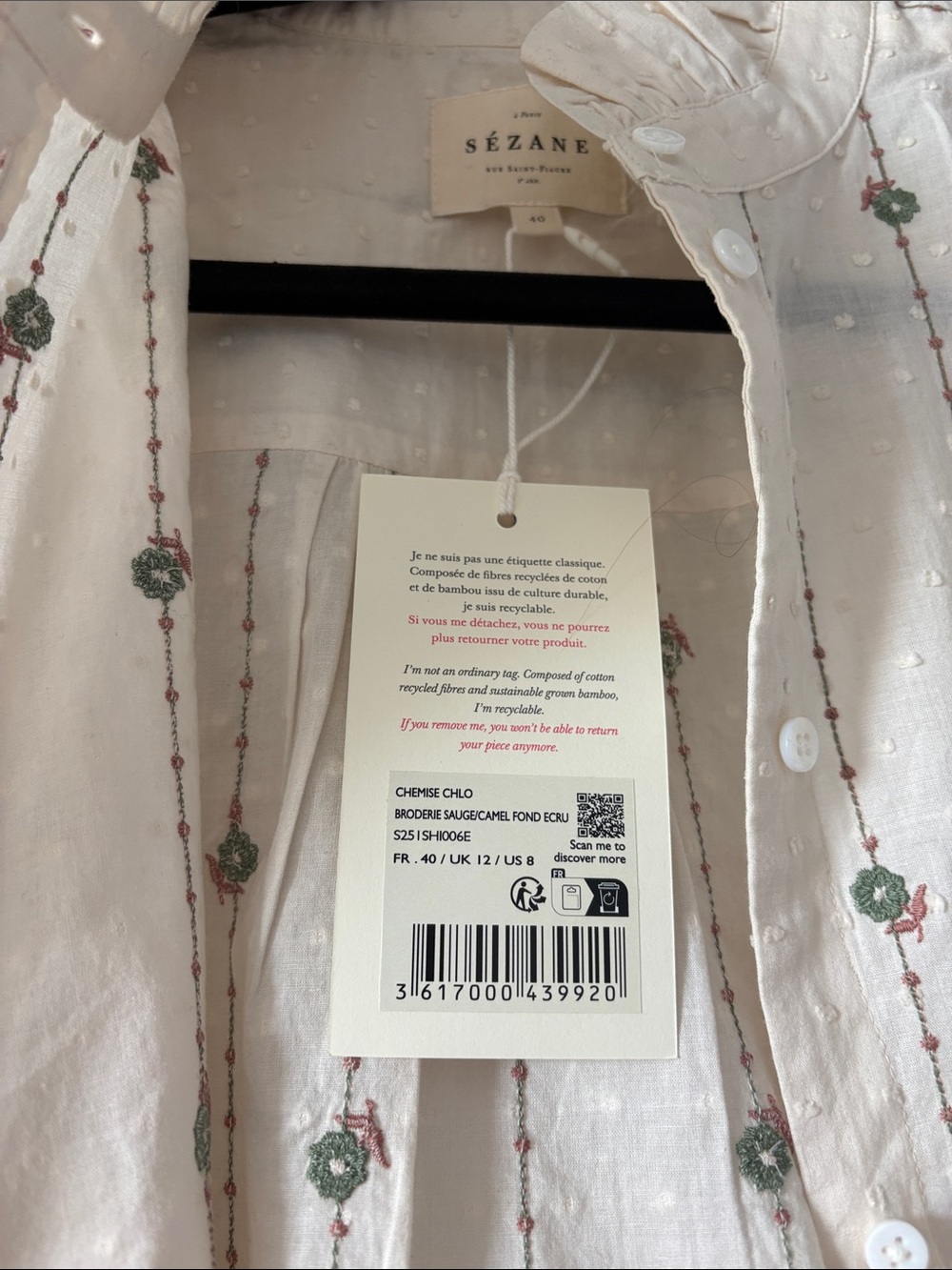 Sezane Chlo Shirt - Picture 4 of 8